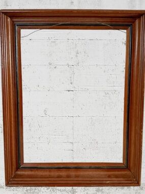 ANTIQUE Picture Frame Solid BEVELED Wood BLACK TRIM Picture Frame FOR 8.75X10.75